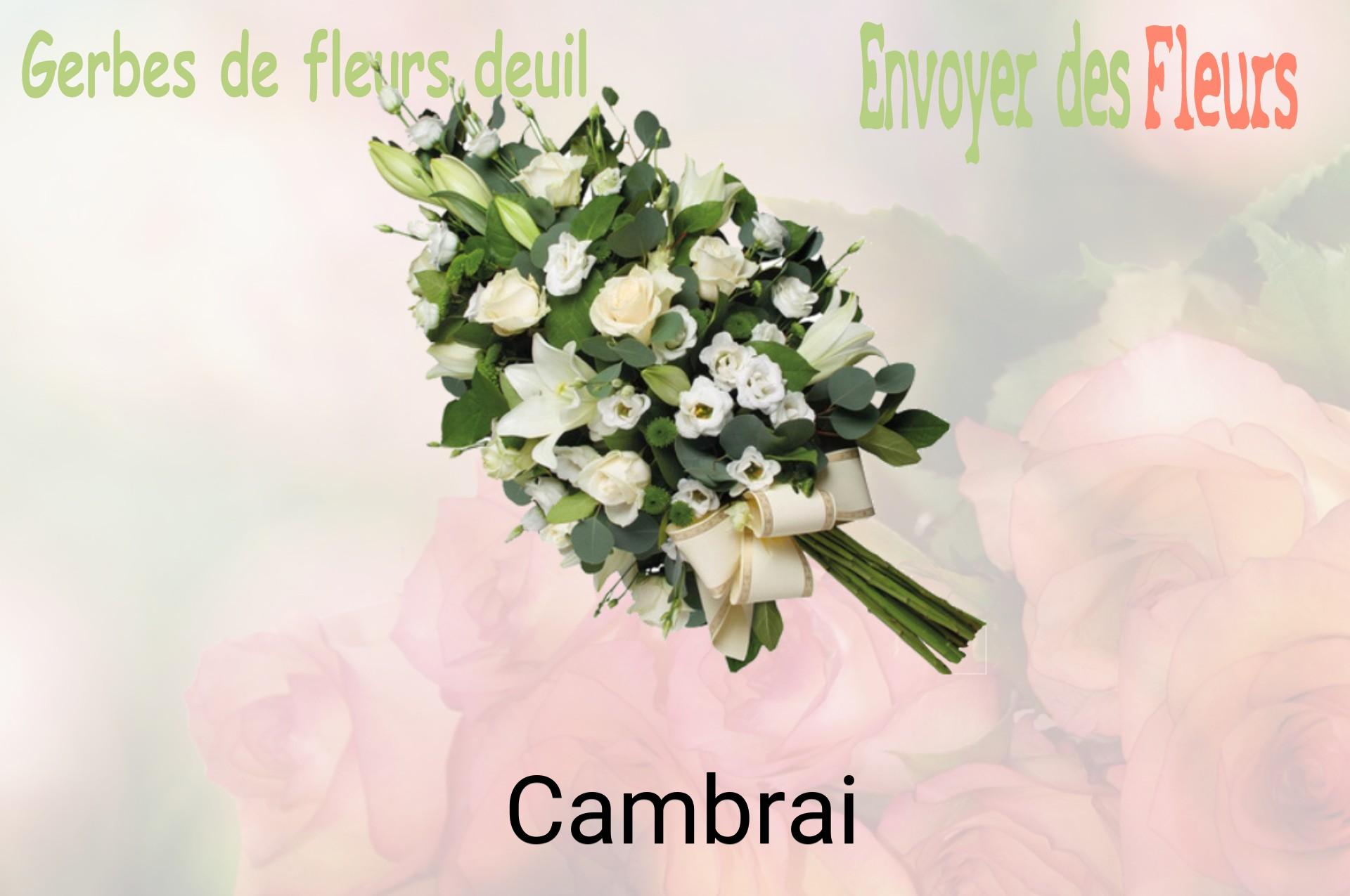 Gerbe de fleurs de deuil livrée à Cambrai